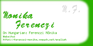 monika ferenczi business card