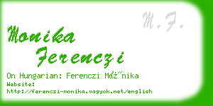 monika ferenczi business card